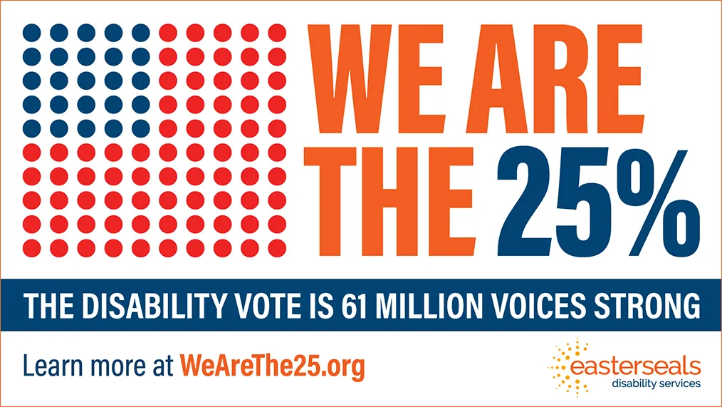 Raised awareness about the power of the disability vote Banner - Raised awareness about the power of the disability vote